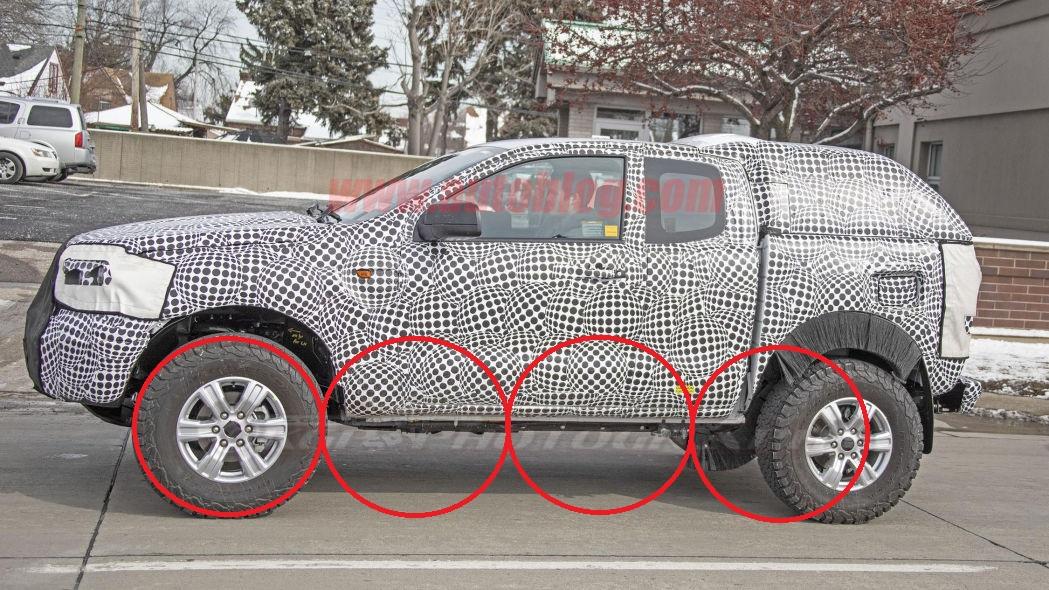 Ford Bronco Spied: possible Bronco mule seen testing in Detroit BRNC2