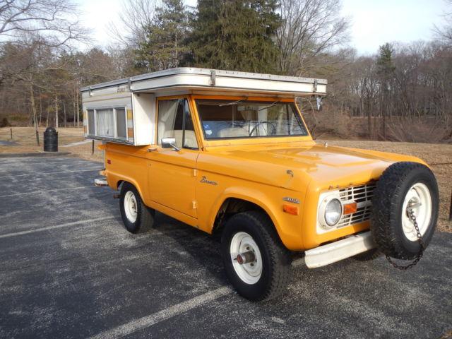 Ford Bronco Ford Bronco Four Wheel Camper 1970-ford-bronco-with-four-wheel-camper-4x4-uncut-survivor-1