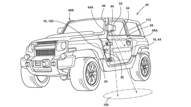Ford Bronco Bronco Mirror Location Patent AAGO5EX