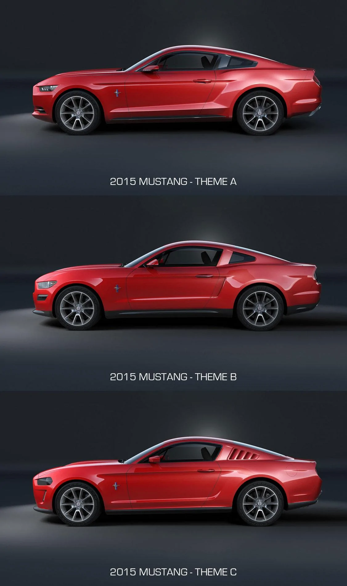 Ford Bronco Car and Driver 4 door renders 04-2015-Ford-Mustang-Design-Theme-Comparison-Profil