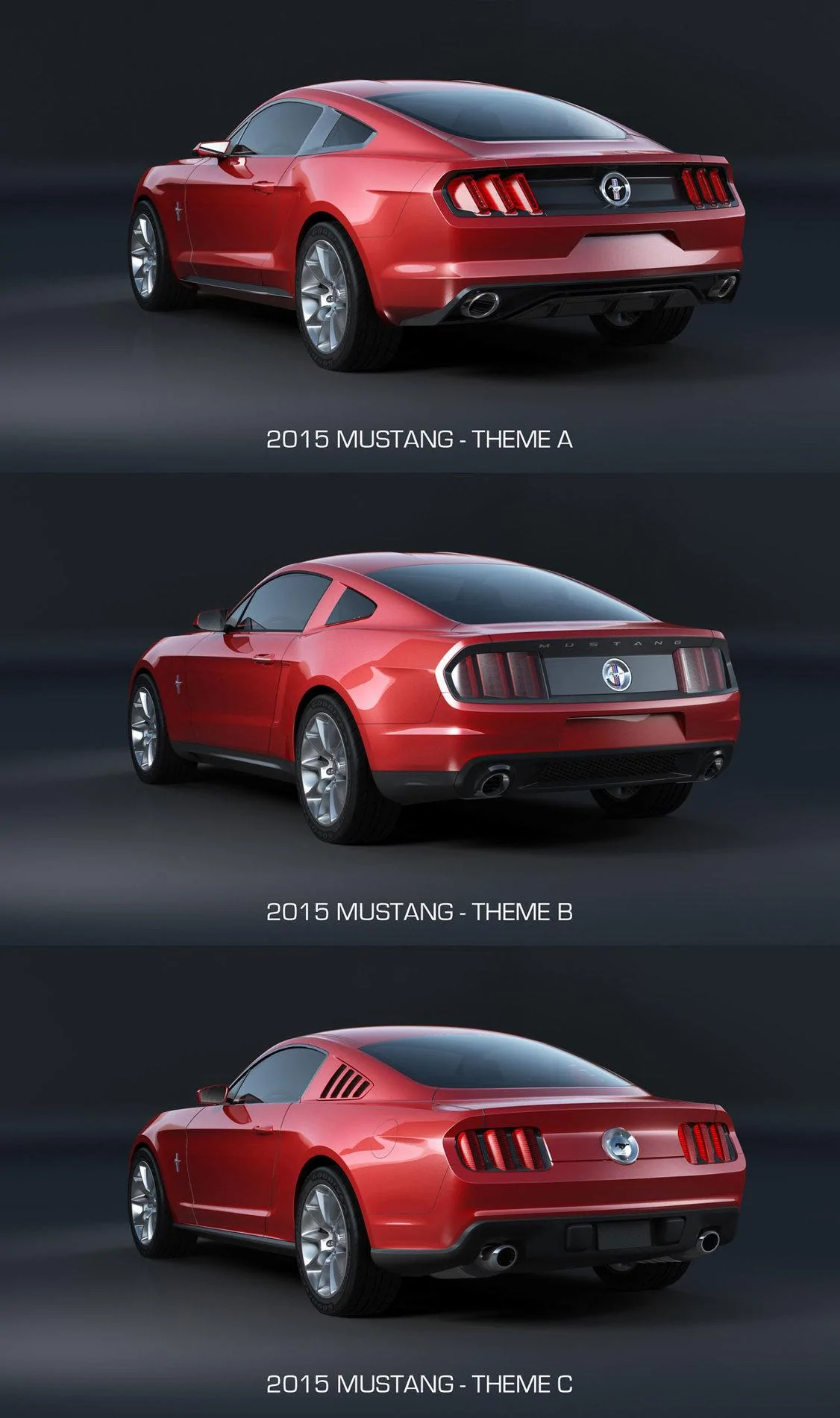 Ford Bronco Car and Driver 4 door renders 04-2015-Ford-Mustang-Design-Theme-Comparison-Rear-end