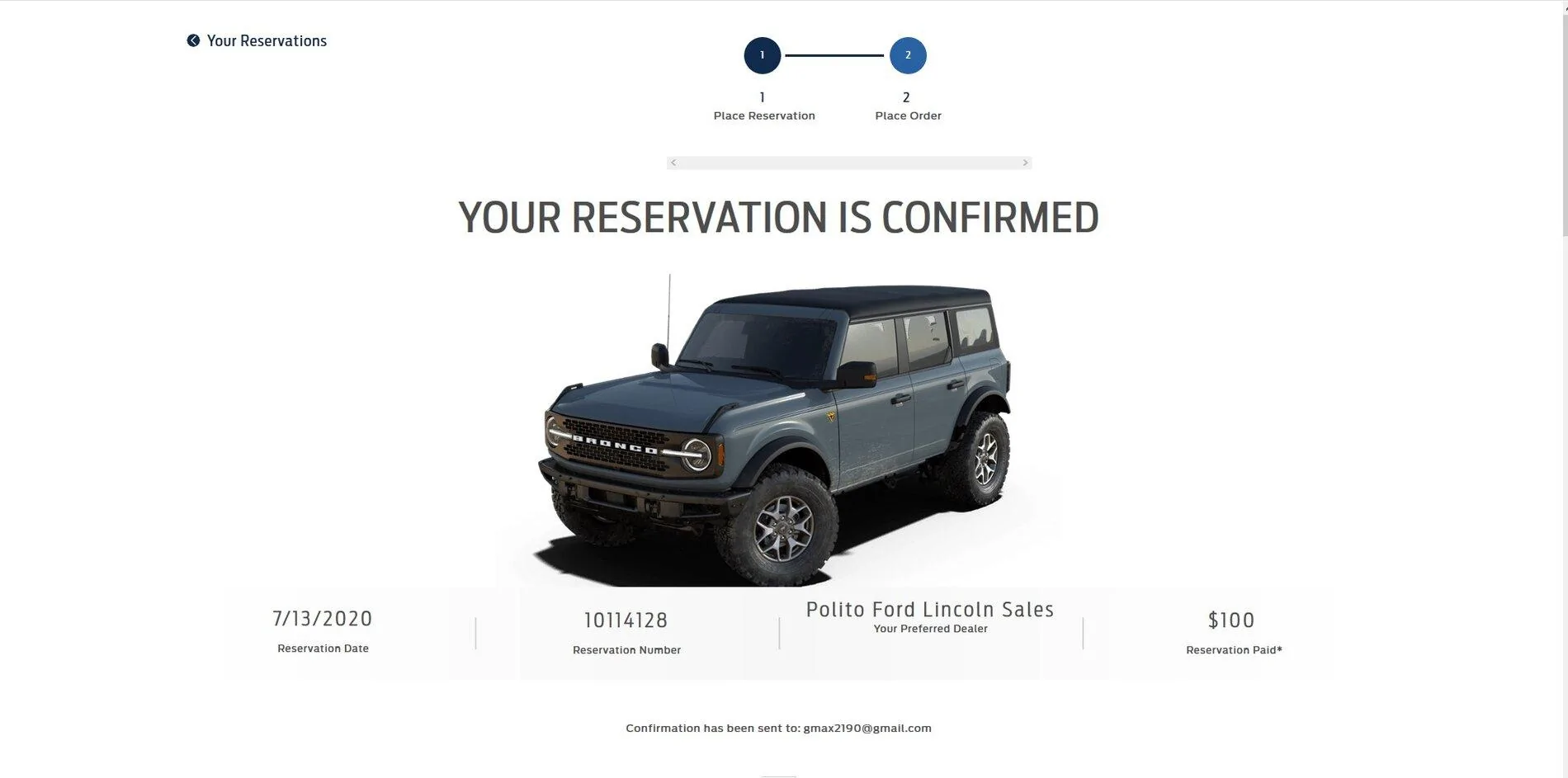 Ford Bronco Bronco Reservations Tracking List & Stats [Enter Yours!] derrek bronco pre order