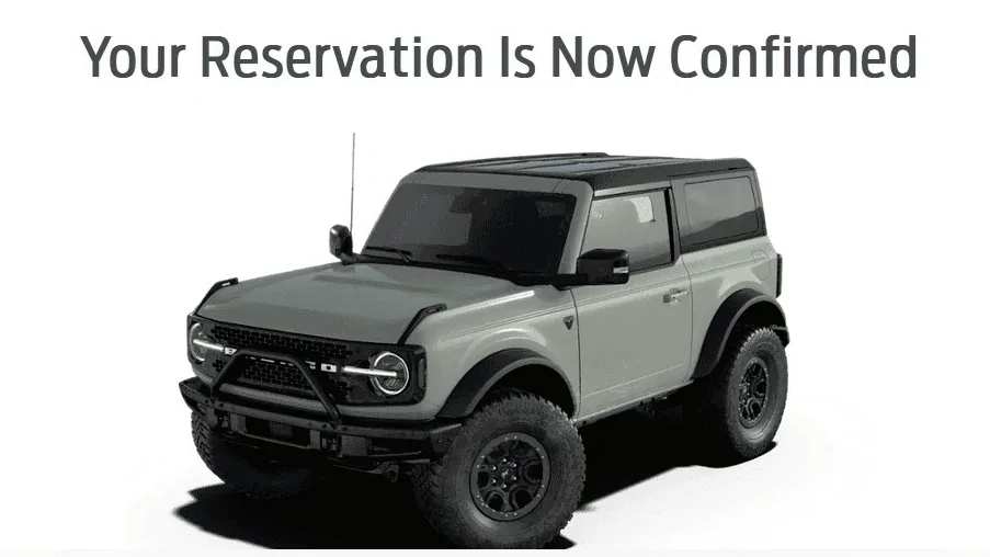 Ford Bronco Anyone got a reservation?  Getting stuck trying to get by . . . 1594692381275