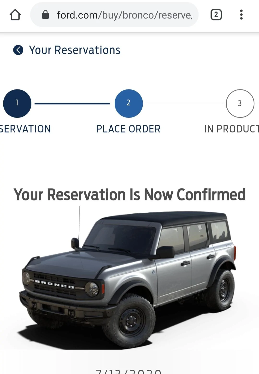 Ford Bronco Anyone got a reservation?  Getting stuck trying to get by . . . 20200713_221320