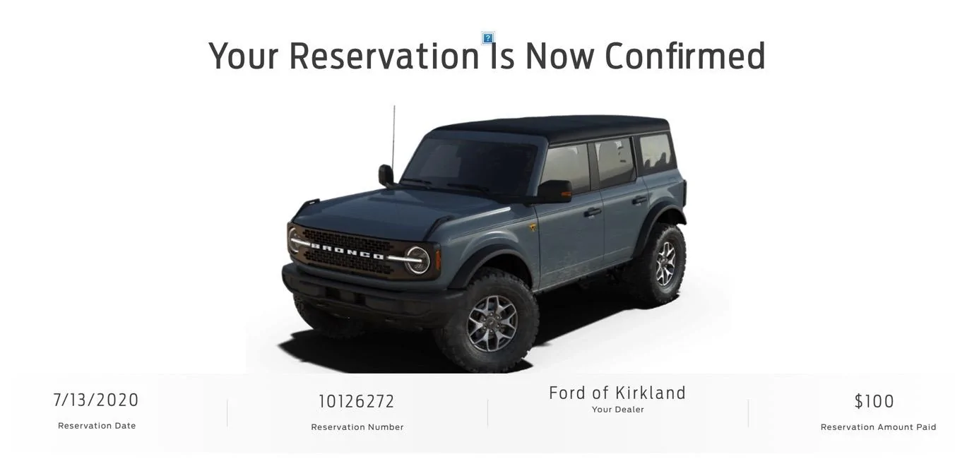 Ford Bronco Bronco Reservations Tracking List & Stats [Enter Yours!] Image 7-13-20 at 7.28 PM