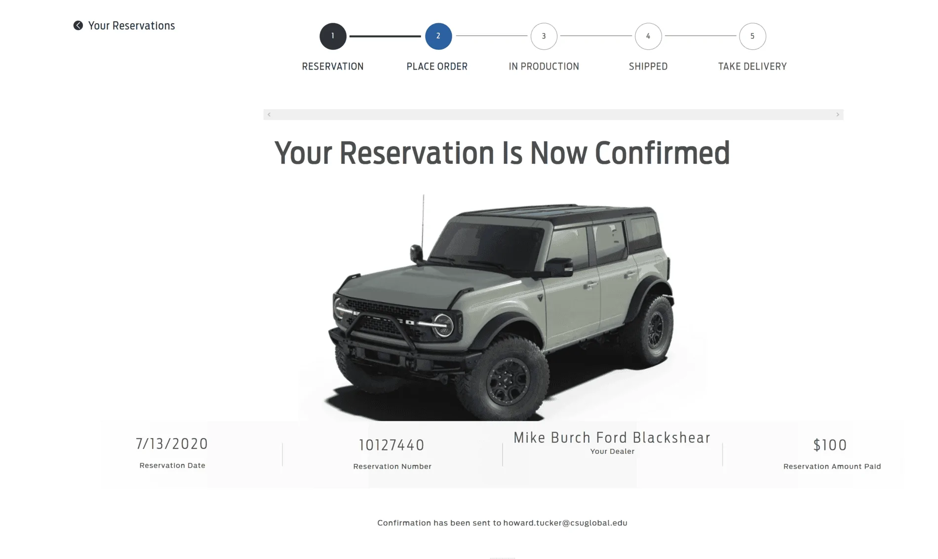 Ford Bronco Anyone got a reservation?  Getting stuck trying to get by . . . 1594694657639