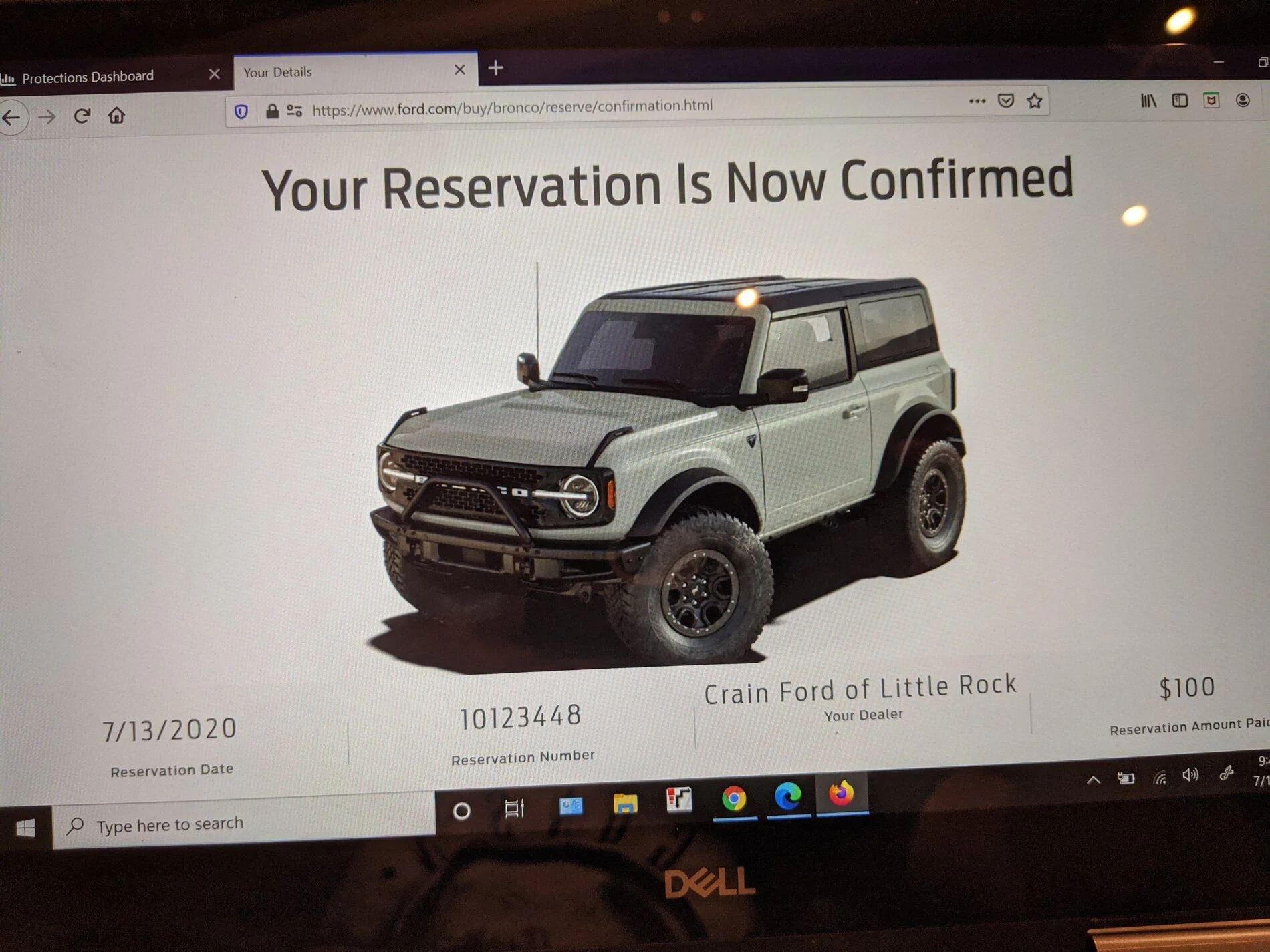 Ford Bronco Epic fail on the reservations IMG_20200713_214309