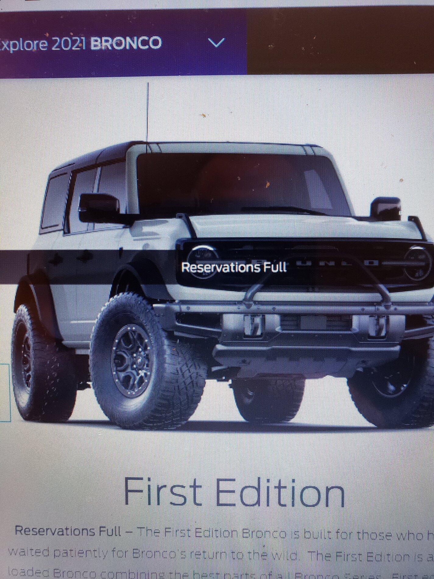 Ford Bronco First Edition Full 15946968603748173543381283490493