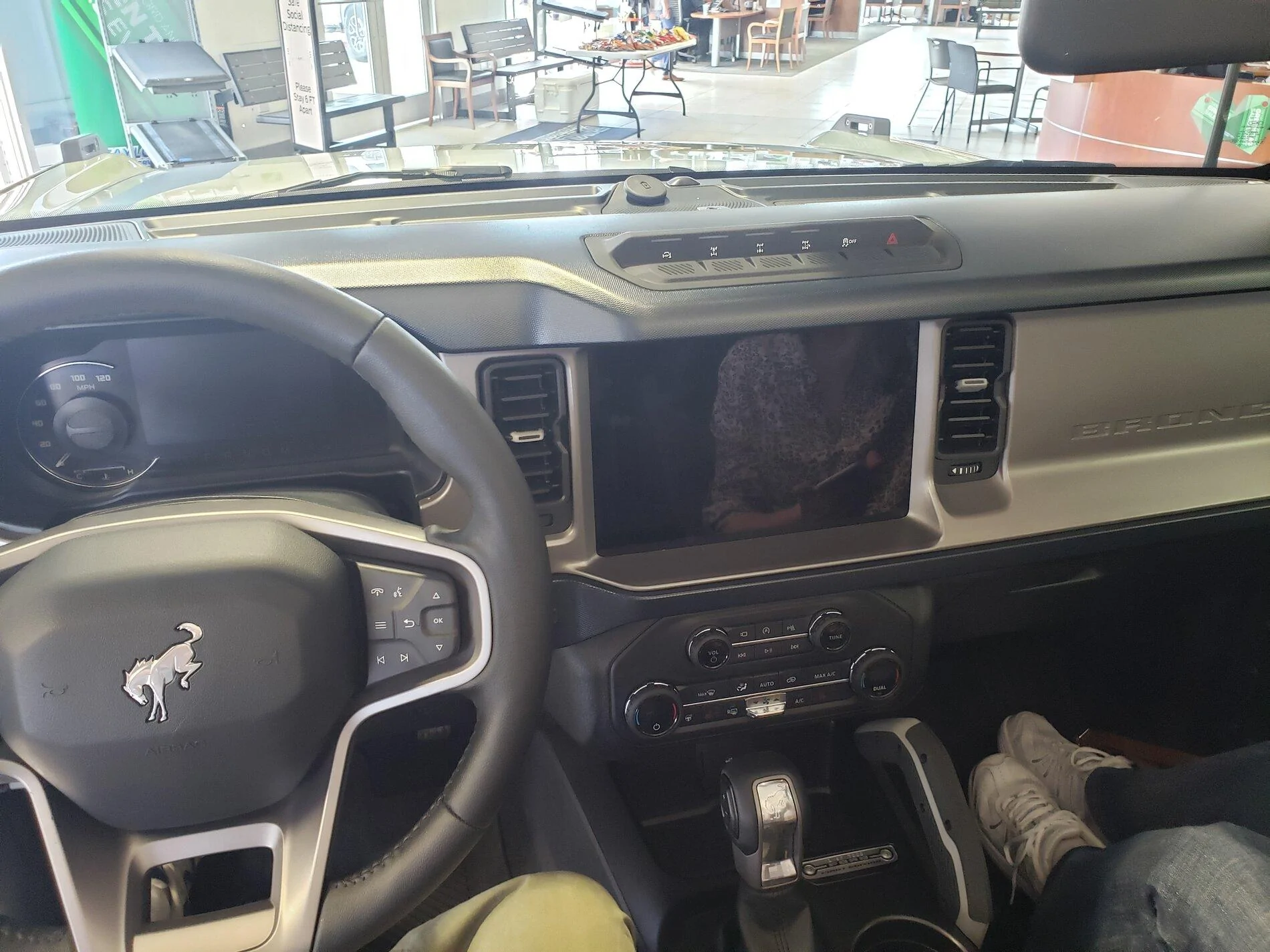 Ford Bronco Saw Cactus Gray First Edition 4Door @ Dealer Event. 2.7L Engine + Removed Fenders + Cupholders! 20210324_124945