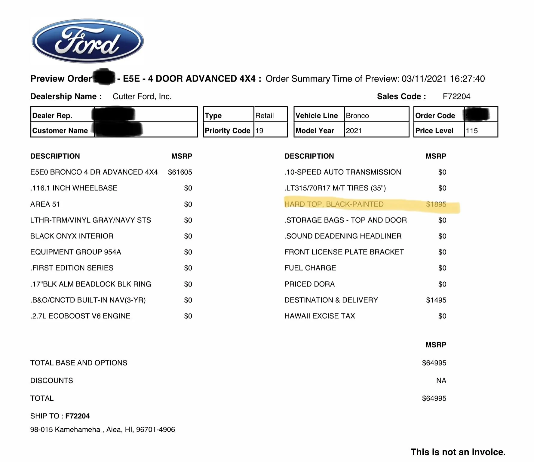 Ford Bronco First Edition Cancellations 7F778C35-19AC-4D41-A1FD-EFAE5E746128
