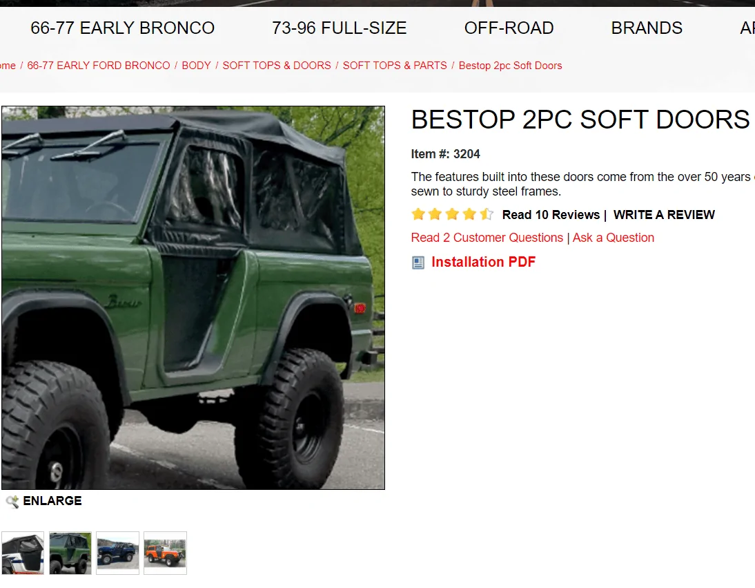 Ford Bronco Soft doors and top? Screenshot (15)