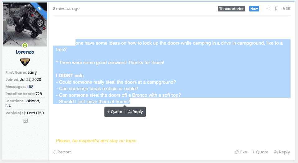Ford Bronco LOCK UP YOUR DOORS - HOW? Screen Shot 2021-03-29 at 15.56.10