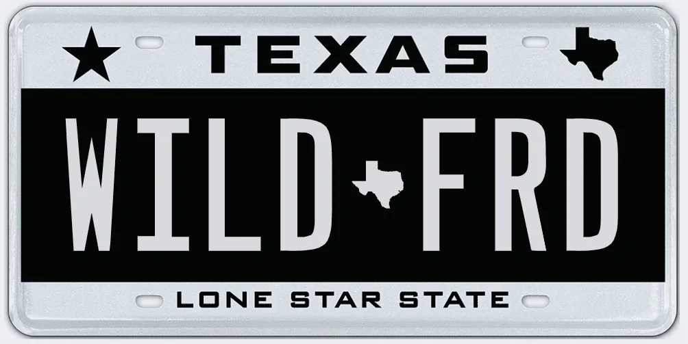Ford Bronco Custom vanity license plate for Bronco? WildFrd