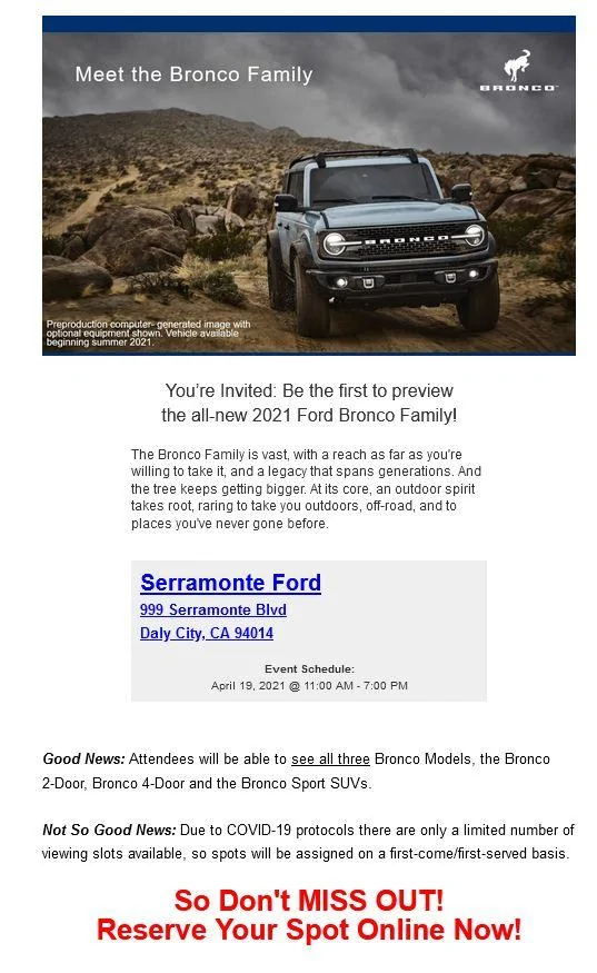 Ford Bronco Vegas! ser