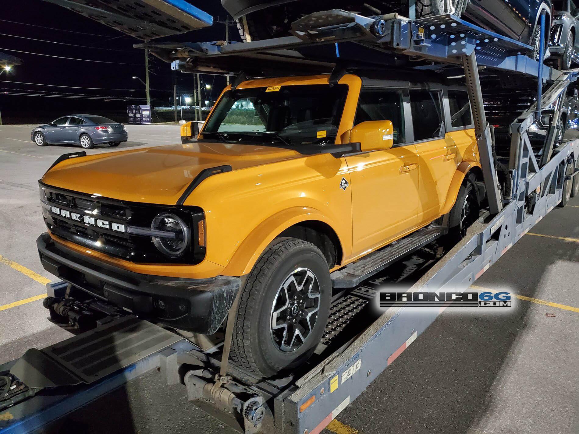 Ford Bronco OFFICIALLY UNDERWAY: Phase 1 Mass Production of the 2021 Bronco! [Updated With Units Produced Daily] Bronco Outer Banks Cyber Orange 4 Door 1