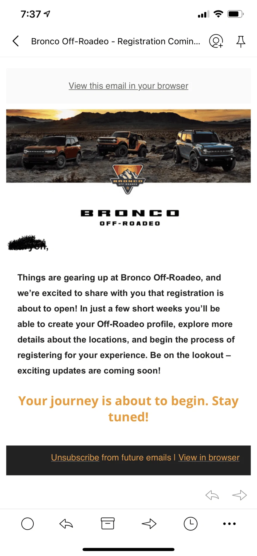 Ford Bronco Bronco Off-Roadeo Registration Coming Soon 1617925163865