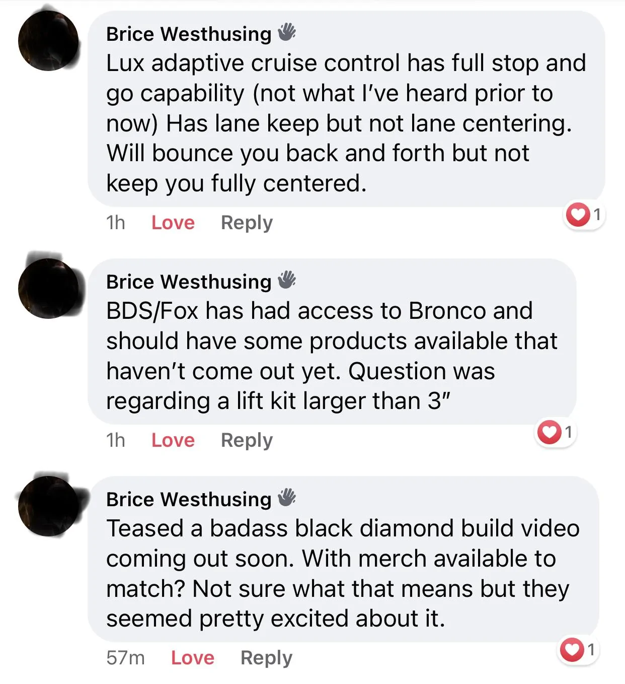 Ford Bronco Bronco Fireside Chat: Few interesting pieces of information. 3095922E-EC81-49D7-B384-6156641B483B