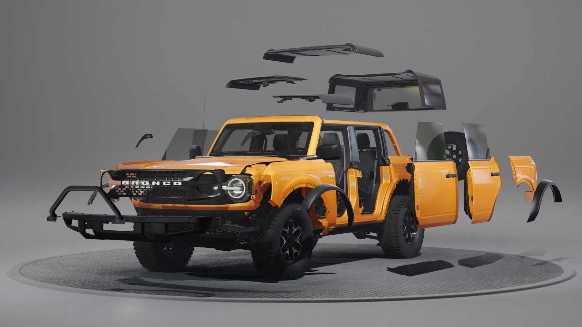 Ford Bronco MY'22 B&P Wishlist 2021-ford-bronco-stripped-exploded