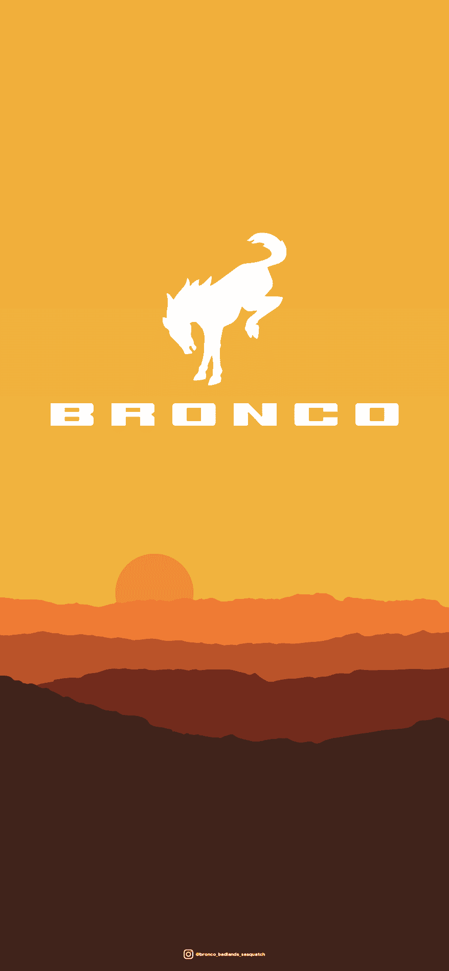 Ford Bronco Bronco Desktop and Phone Backgrounds Bronco - Orange Background iPhone