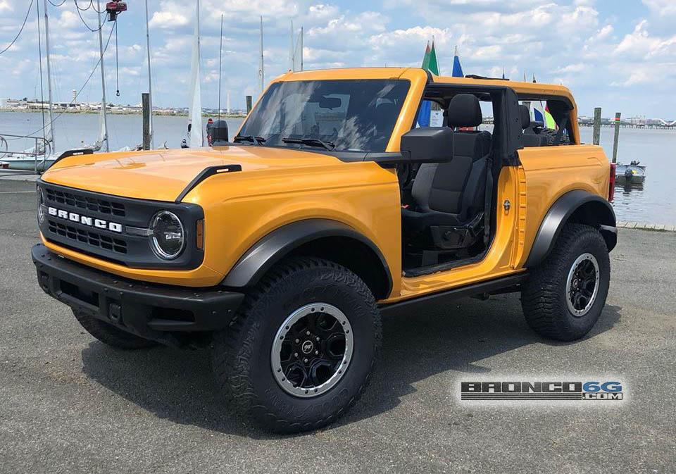 Ford Bronco Spotted: Base Bronco + Sasquatch Package, with underhood engine shot (Cyber Orange) 2021 Base Bronco + Sasquatch Package + Underhood Engine Cyber Orange Closeup Real Life  109515
