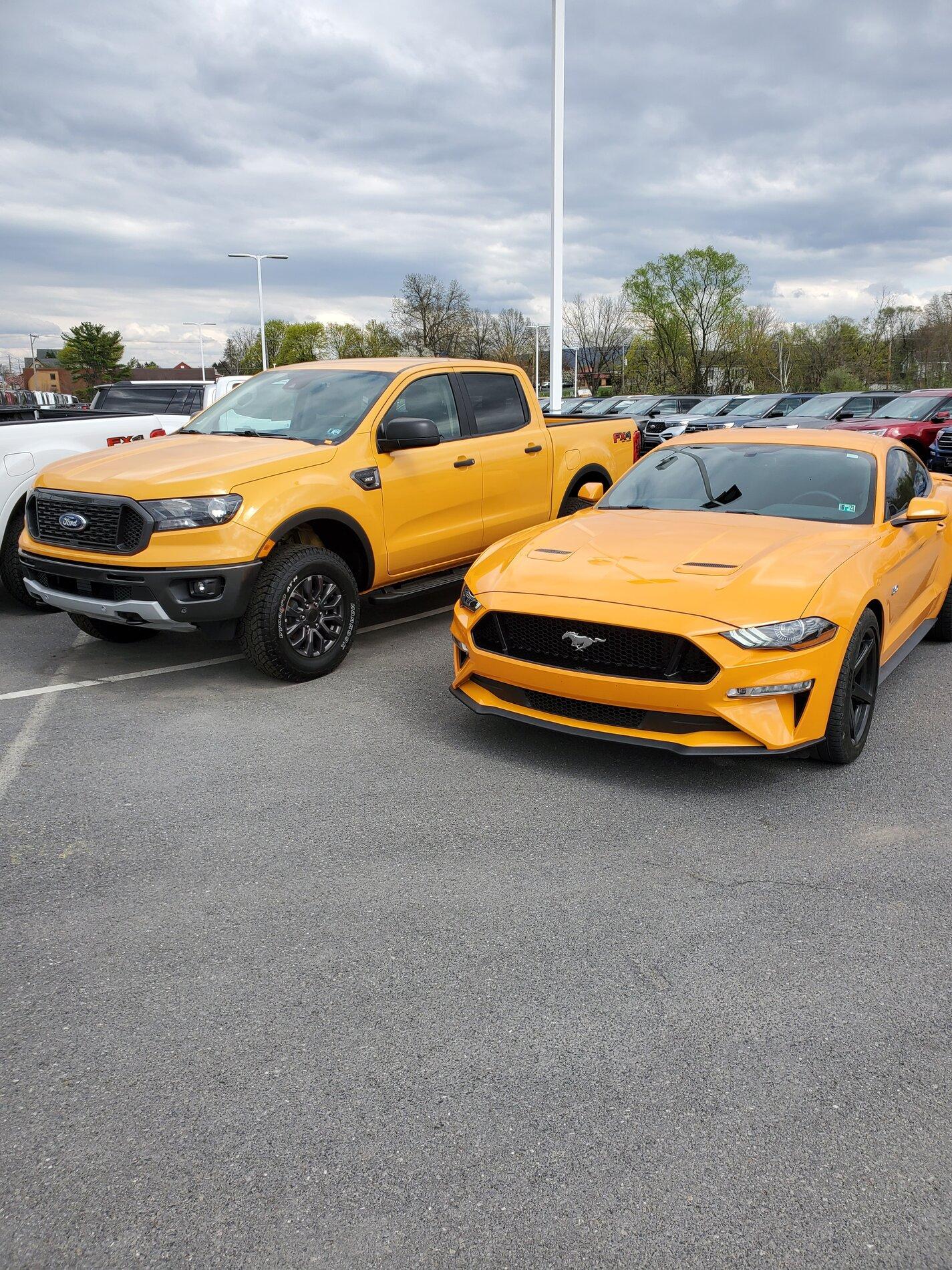 Ford Bronco Cyber Orange in person comparison. 20210415_144819