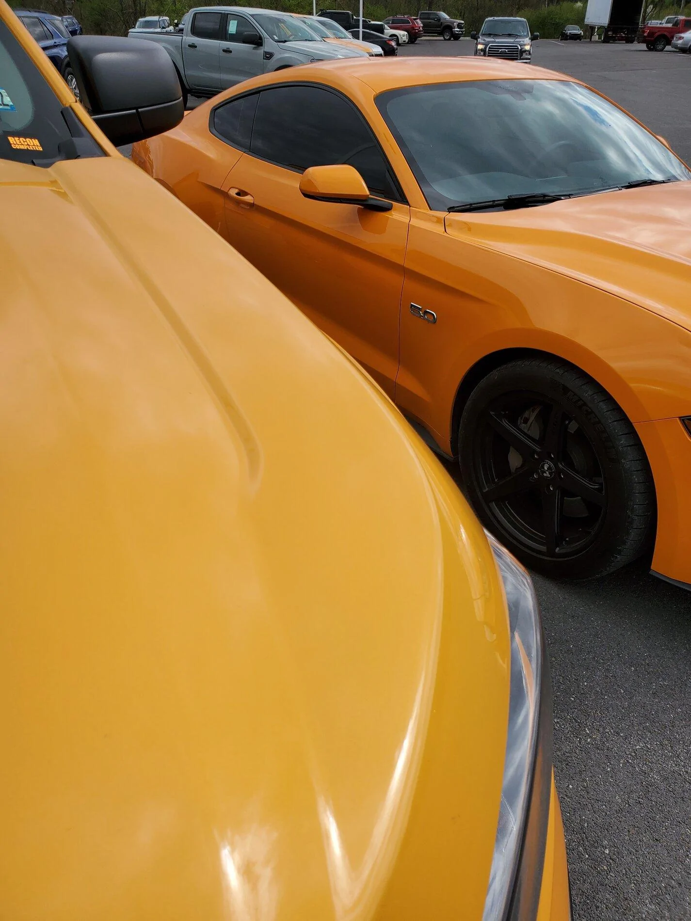 Ford Bronco Cyber Orange in person comparison. 20210415_144830
