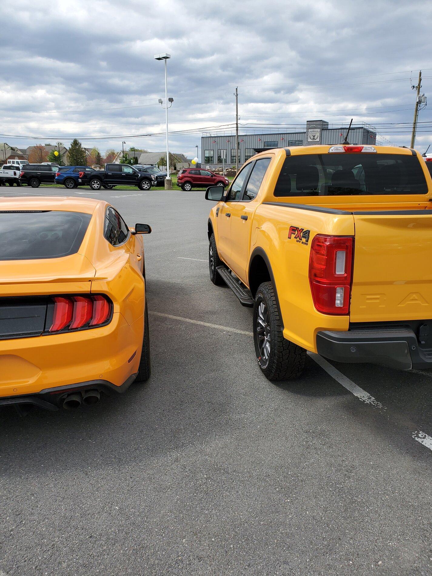 Ford Bronco Cyber Orange in person comparison. 20210415_144855