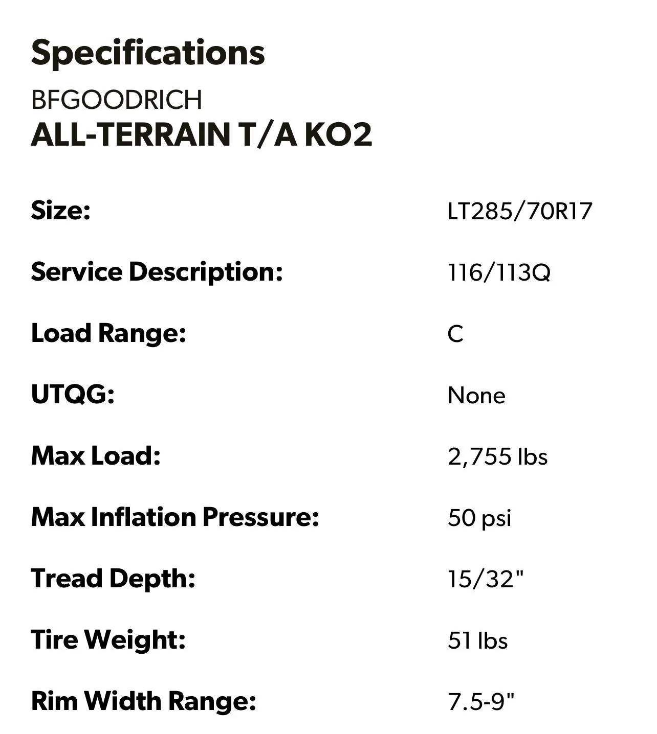 Ford Bronco 33" BFG KO2 vs Goodyear MT 33" vs Goodyear MT 35" -- tire weight & specs 0B0E6DD5-FB0D-49A6-B117-9FD7181FCD01