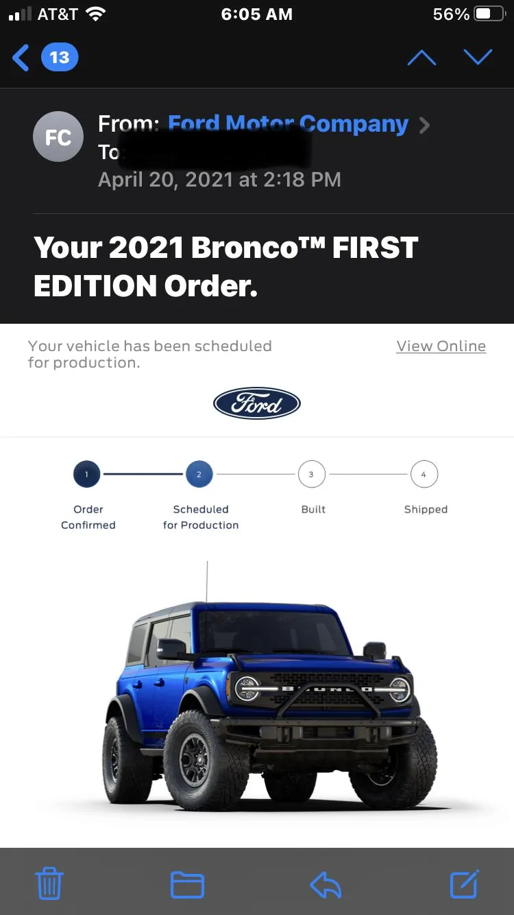Ford Bronco 4/20 Email Received B8ED56EA-DE20-4F99-A7E0-0589B546ED50
