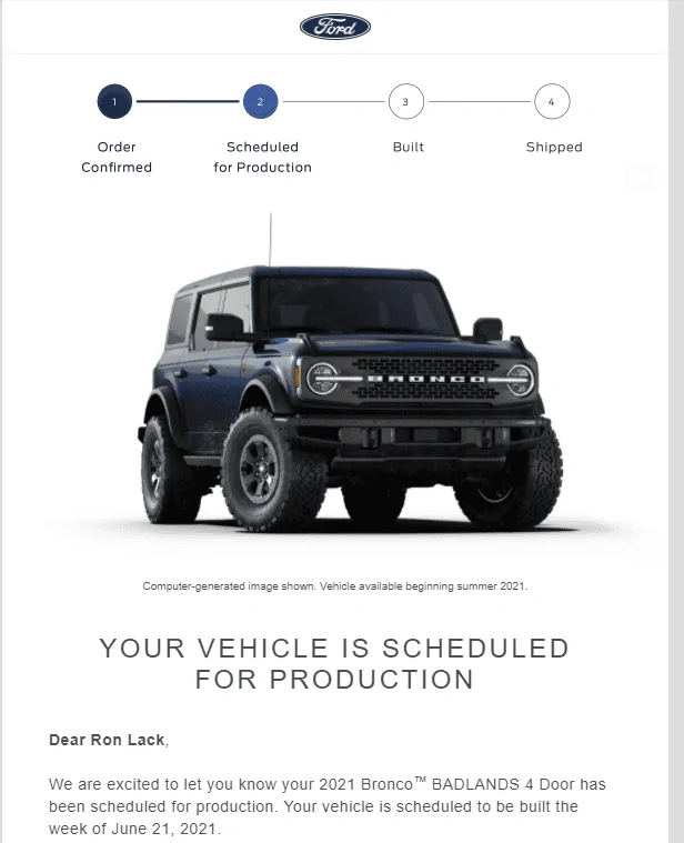 Ford Bronco 4/22 Email Group! SchedForProductionEmail20210422
