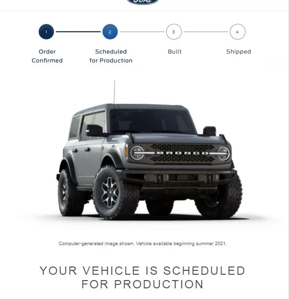 Ford Bronco 4/22 Email Group! BRONCO CONFIRMATION