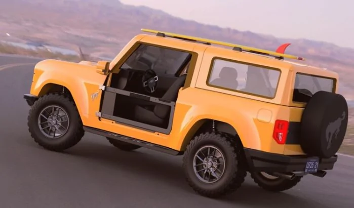 Ford Bronco Cyber Orange prototype displayed at Super Cel East tt6