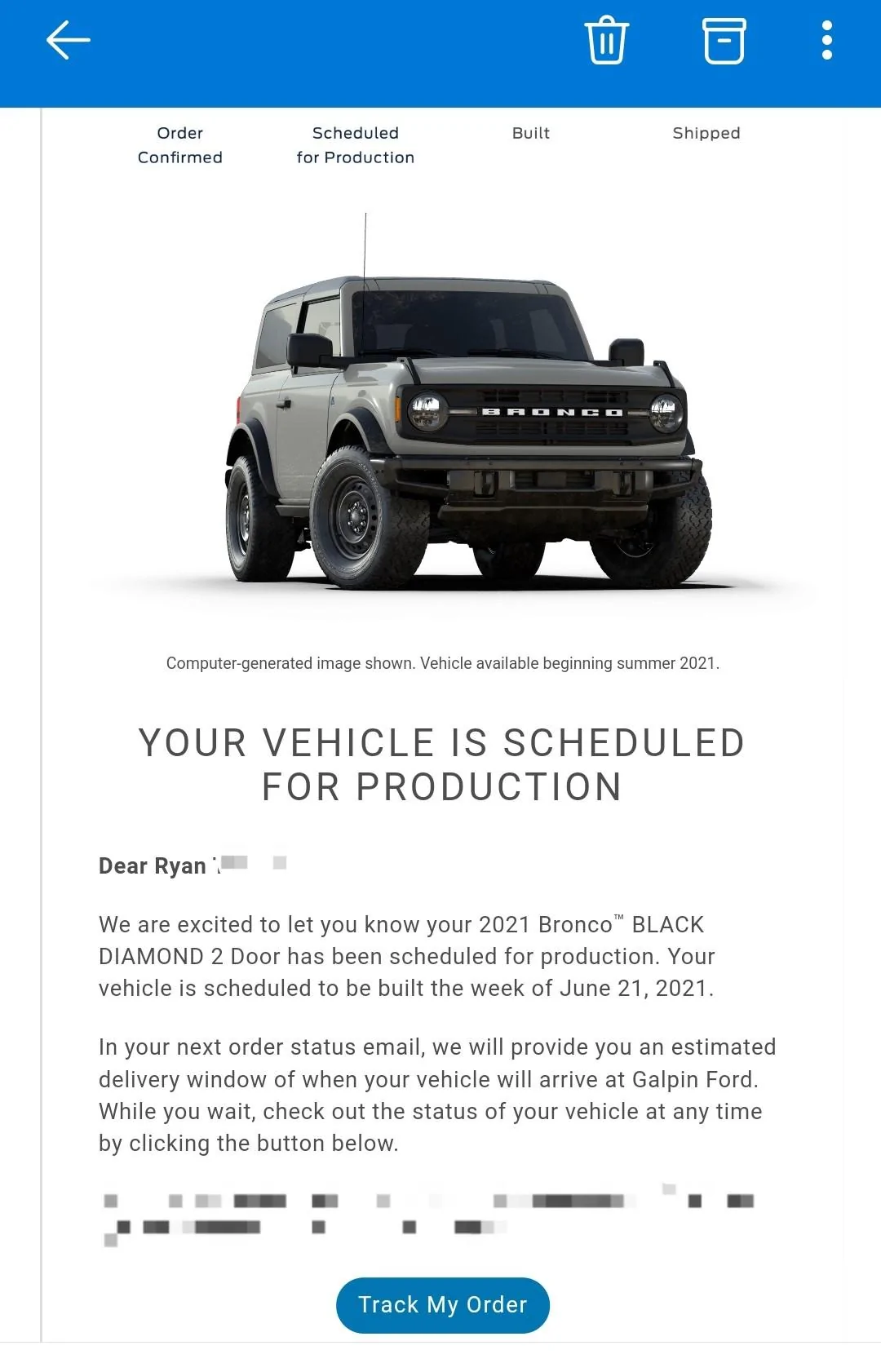 Ford Bronco 4/22 Email Group! email