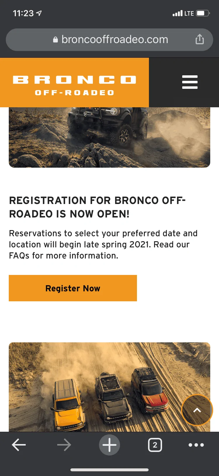 Ford Bronco Off Roadeo Registration successful for anyone yet? 1619537026216