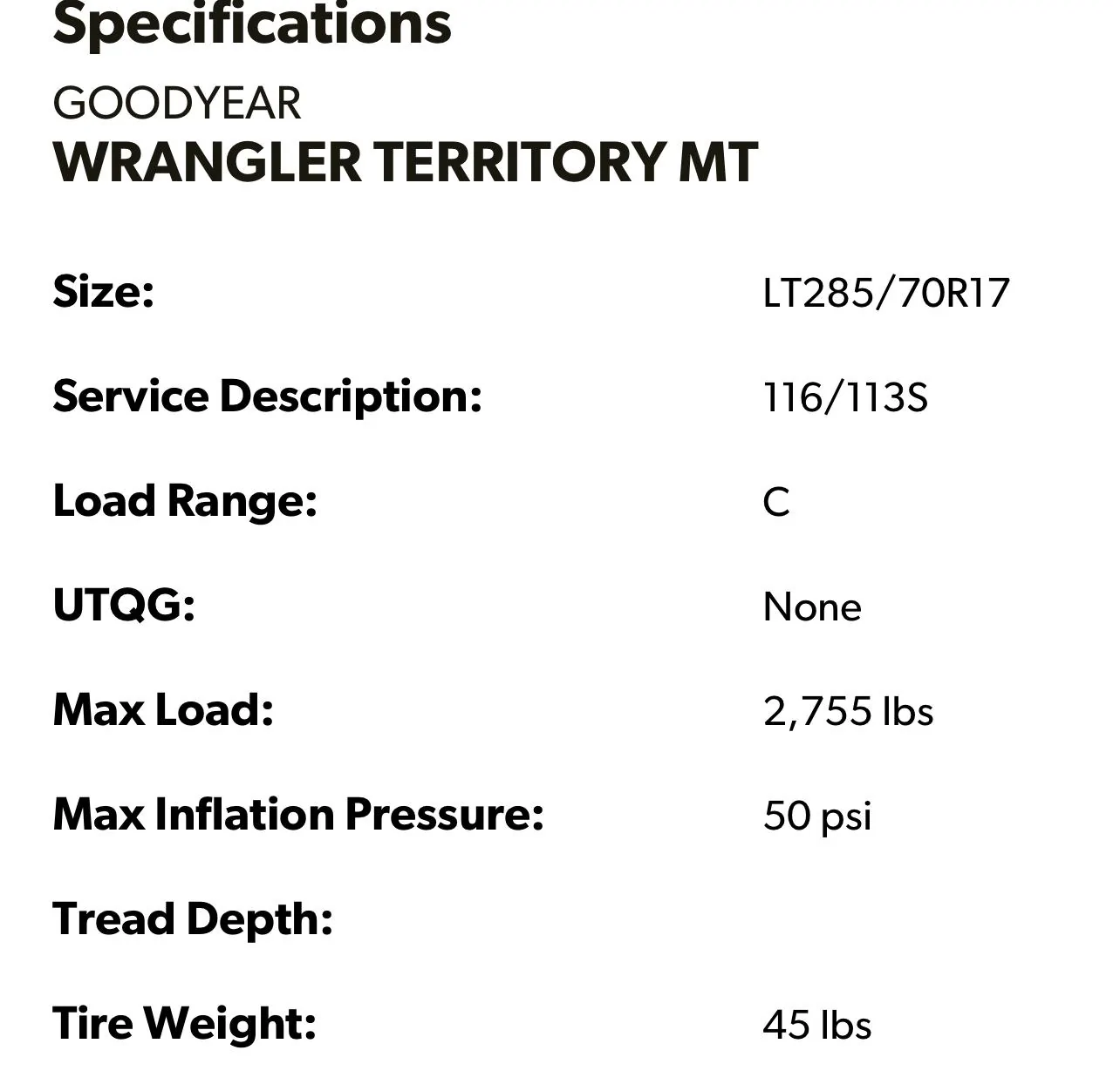 Ford Bronco 33" BFG KO2 vs Goodyear MT 33" vs Goodyear MT 35" -- tire weight & specs CDD96516-7489-401D-A5F1-1C9877B38504