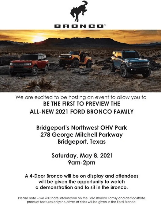 Ford Bronco TEXAS Bronco Event Schedule & Member Photos 1619639692357