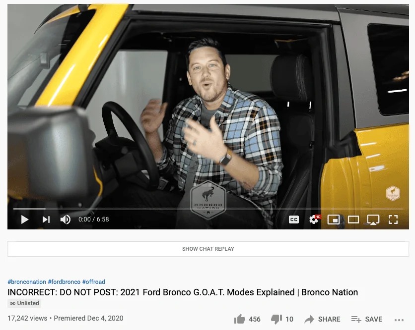 Ford Bronco Dealer installed? BN Do Not Post Youtu