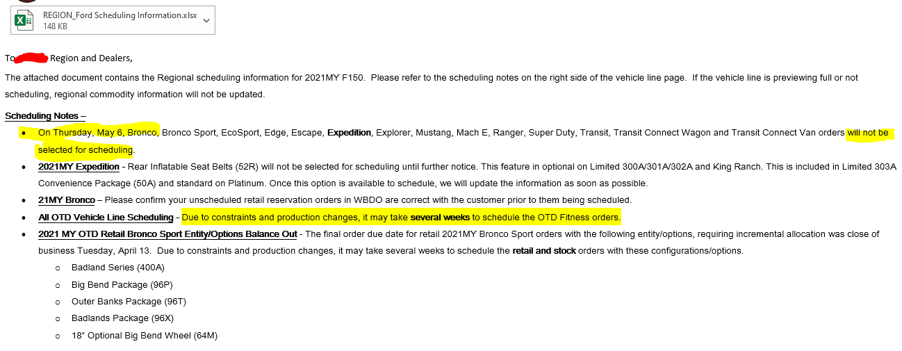 Ford Bronco First Edition Reservations - Is this our week? bronco scheduling.PNG
