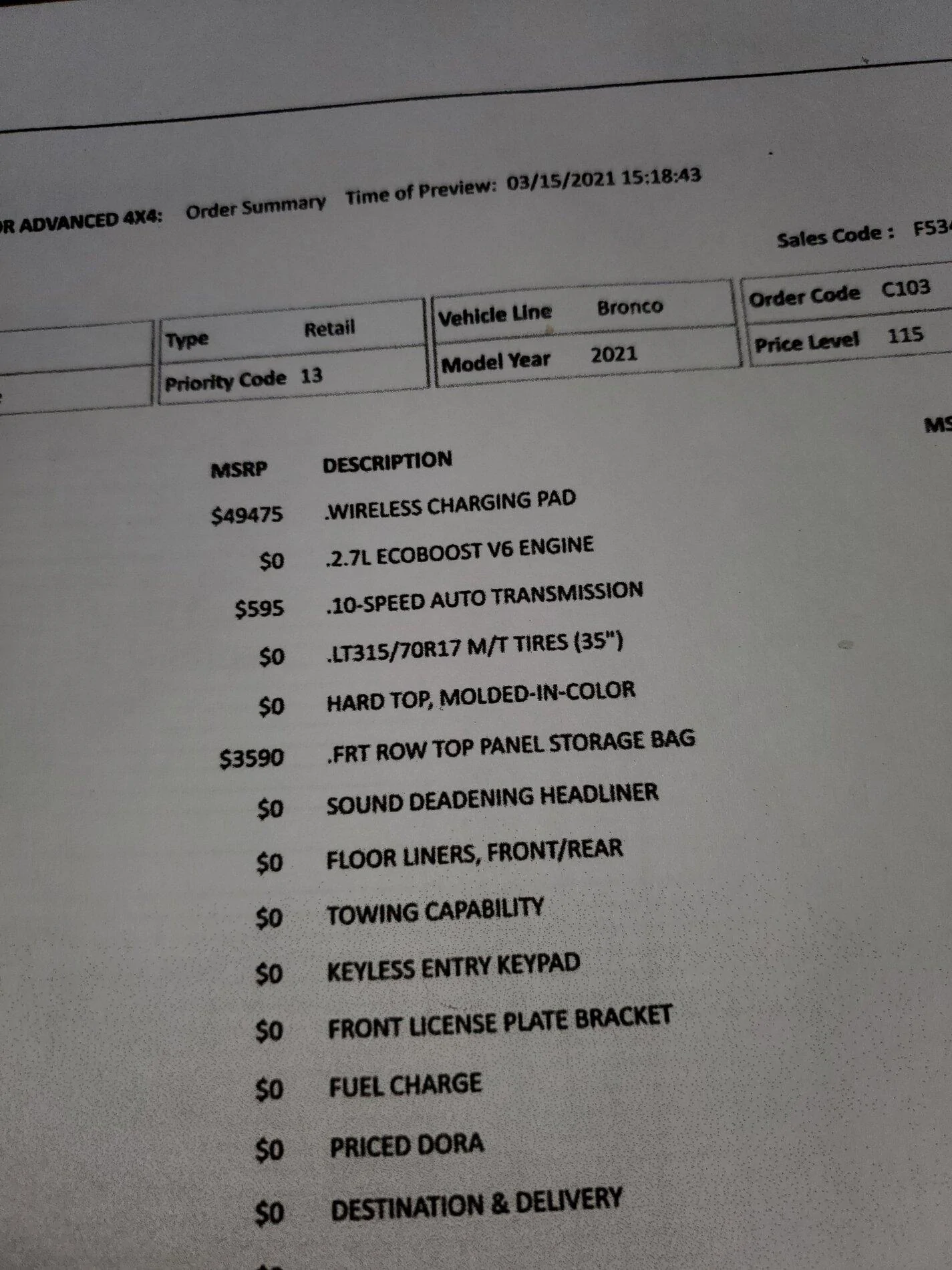 Ford Bronco What does Priority 10 Mean 20210504_204800