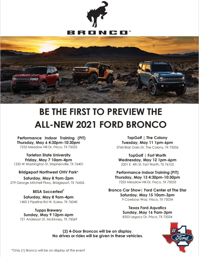 Ford Bronco TEXAS Bronco Event Schedule & Member Photos 1620249492582