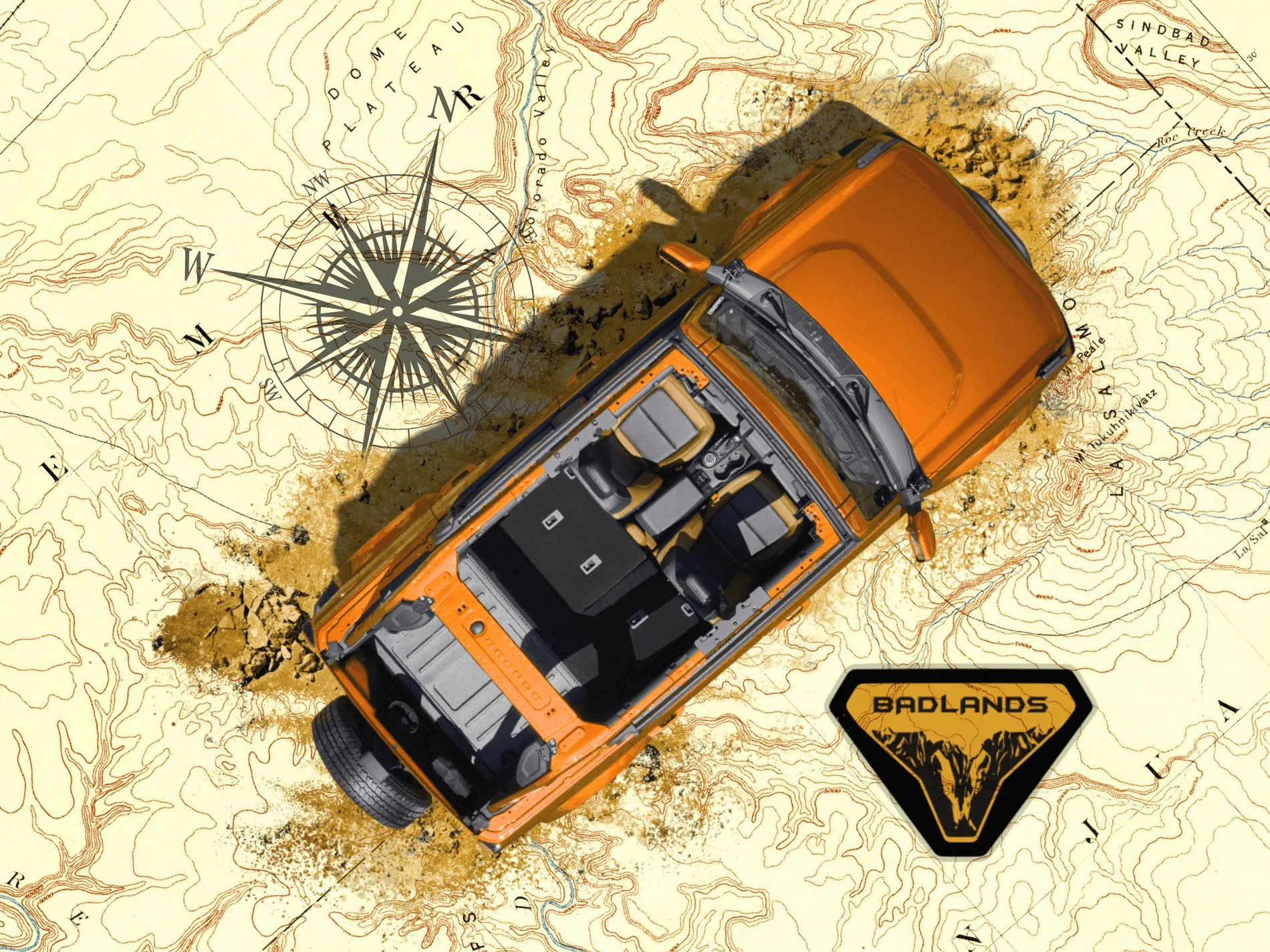 Ford Bronco Cyber Orange top down image Cyber_Orange_top_down_2