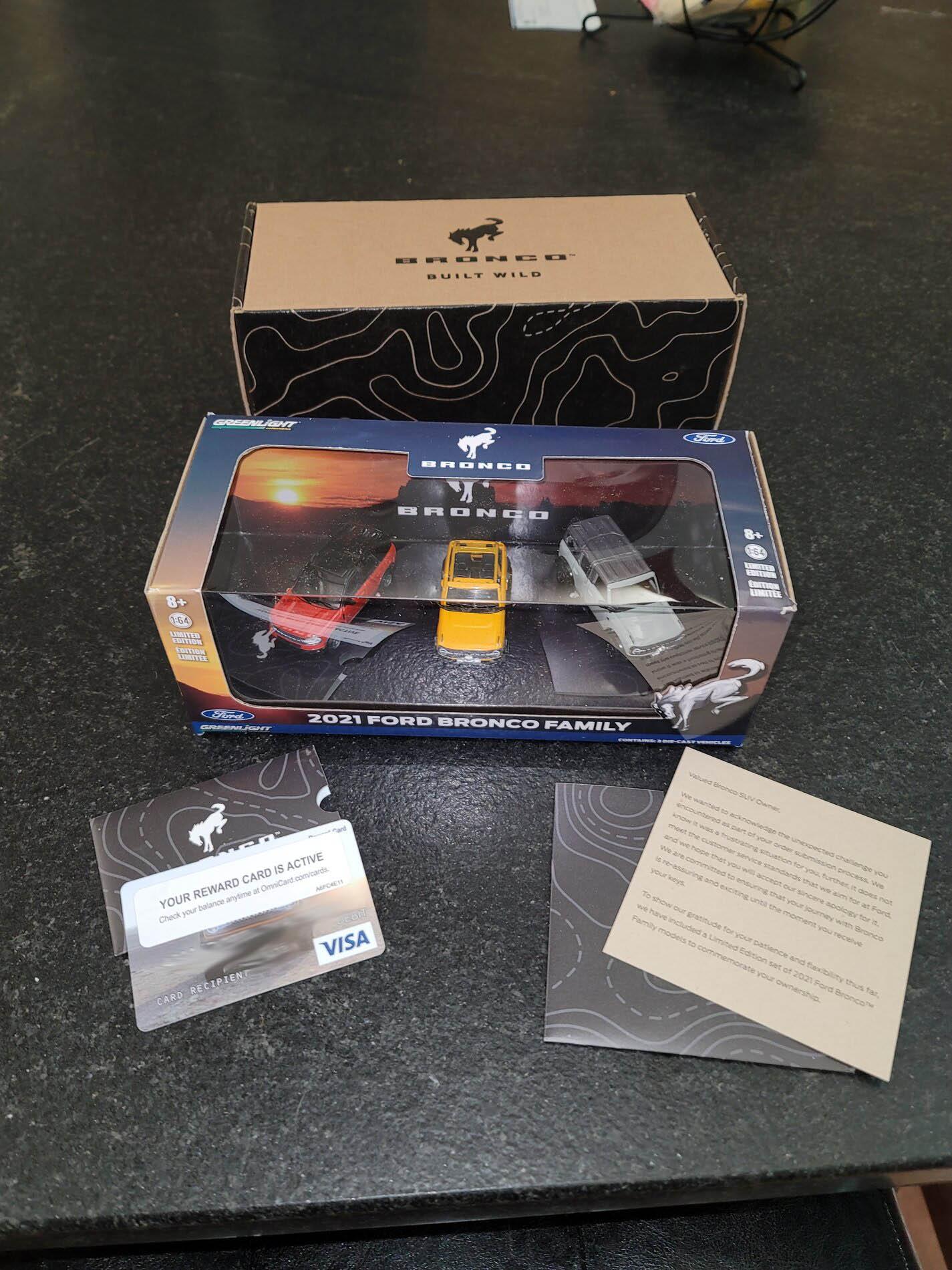 Ford Bronco Received Bronco family diecast models from Ford for converting reservation without consent 20210508_113311-2