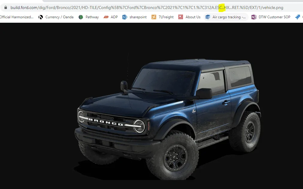 Ford Bronco Hacked Configurator Images of 2021 Bronco Exteriors / Interiors Color and Trims 1594951590367