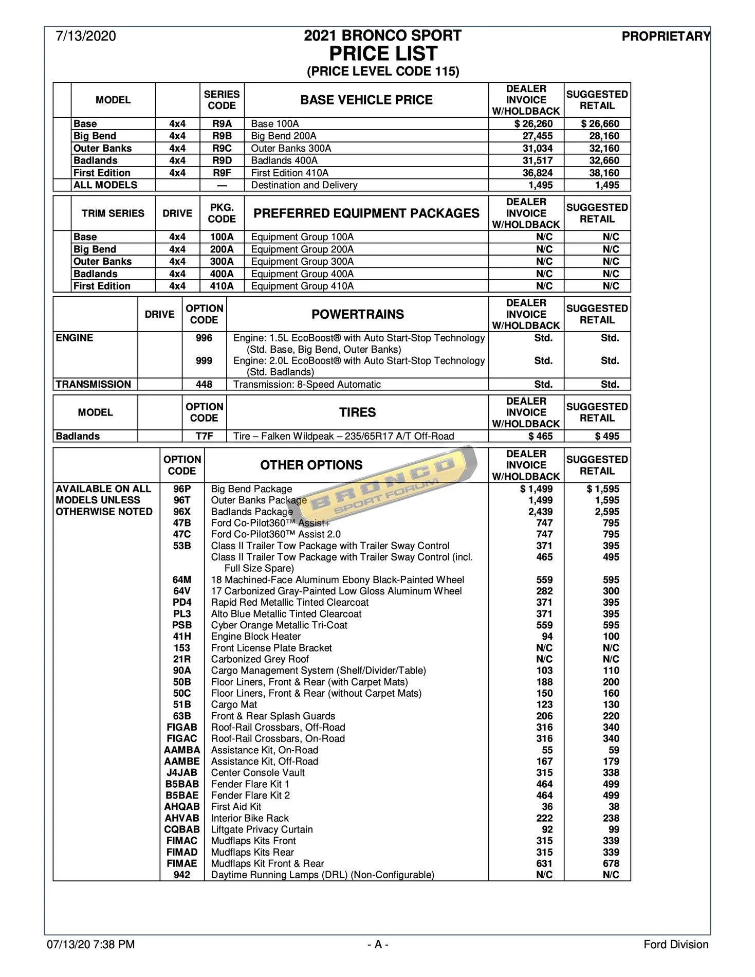 Ford Bronco 2021 BRONCO PRICE LIST – MSRP & Dealer Invoice Pricing 2021-bronco-sport-price-list-pricing-packages-options-accessories-msrp-invoice-dealer