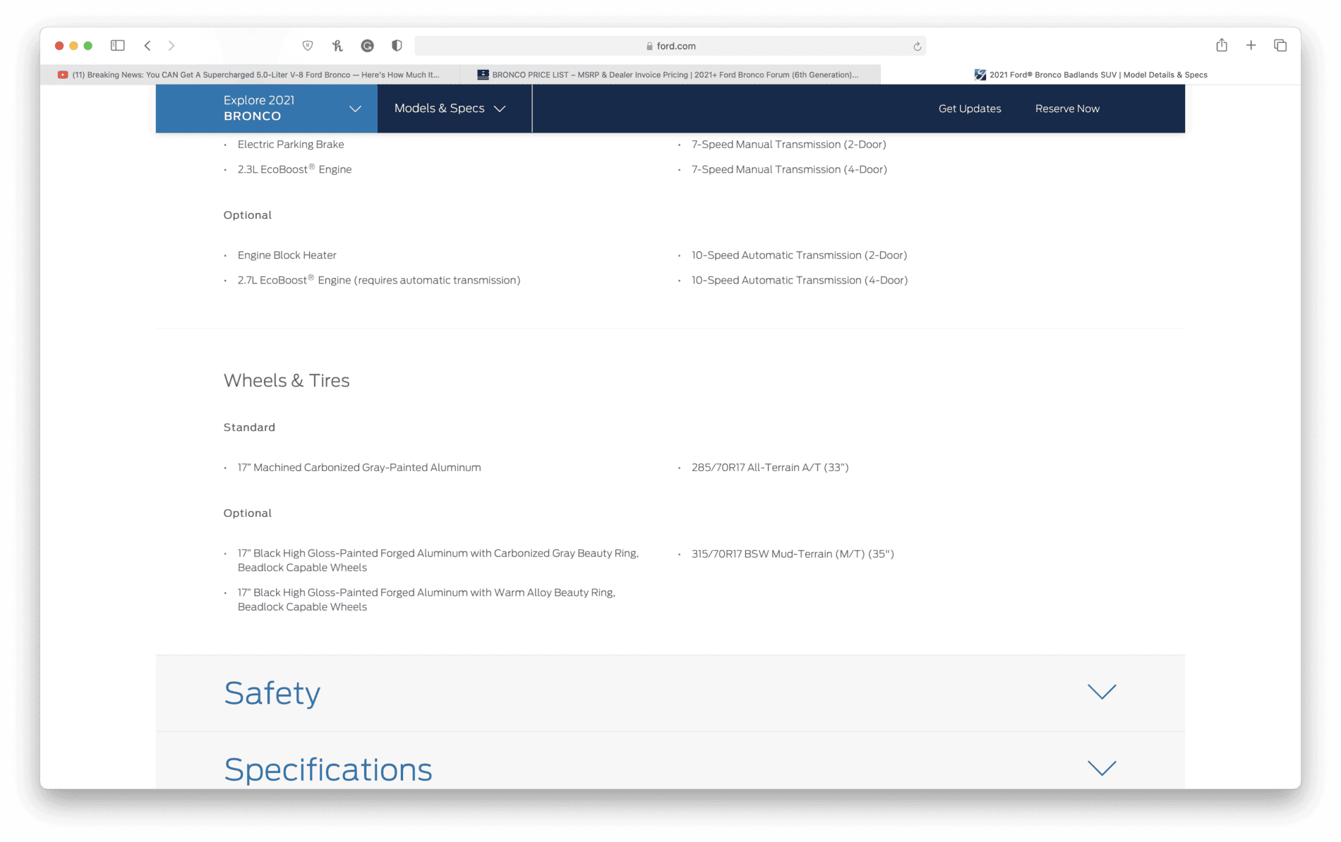 Ford Bronco 2021 BRONCO PRICE LIST – MSRP & Dealer Invoice Pricing Screen Shot 2020-07-17 at 2.18.57 PM