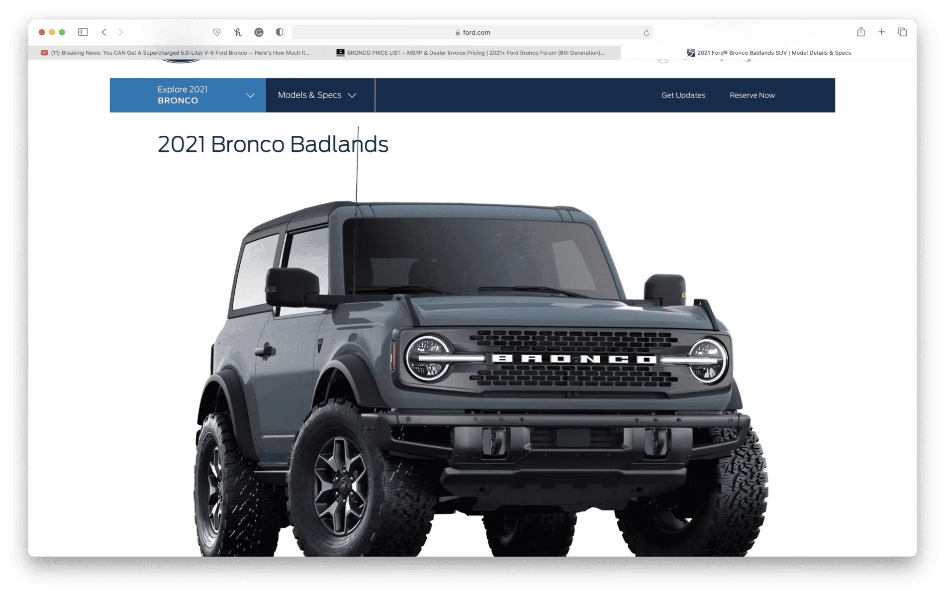 Ford Bronco 2021 BRONCO PRICE LIST – MSRP & Dealer Invoice Pricing Screen Shot 2020-07-17 at 2.19.48 PM