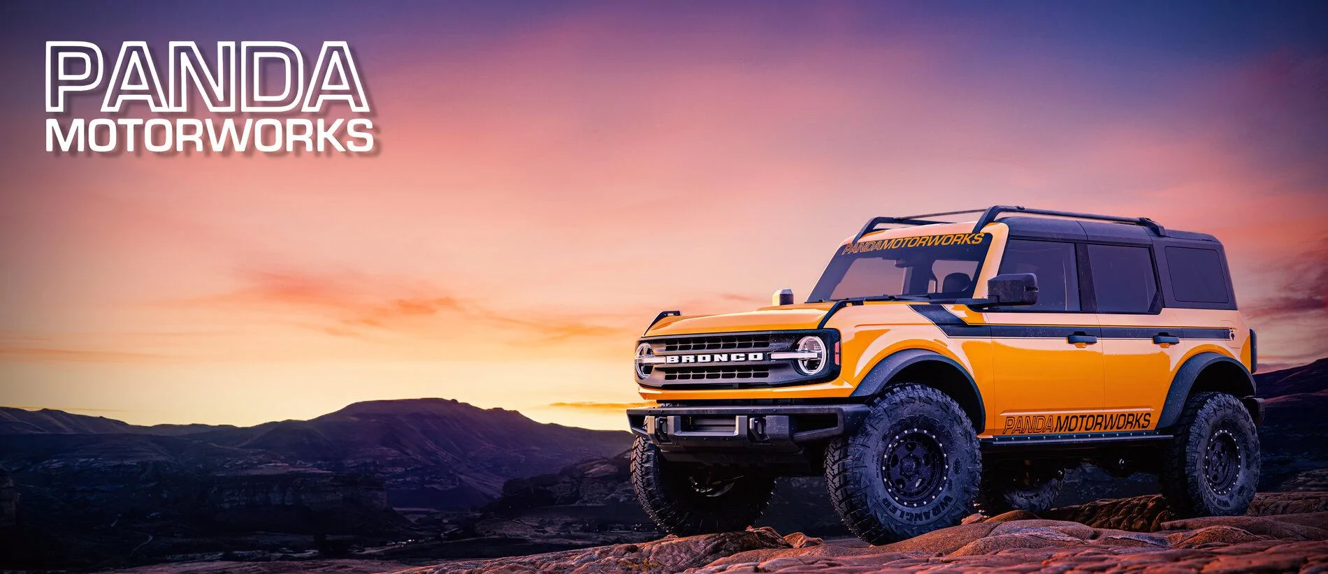 Ford Bronco Panda  Motorworks Bronco Render PMW_Final_Banner_V3_W_Logo