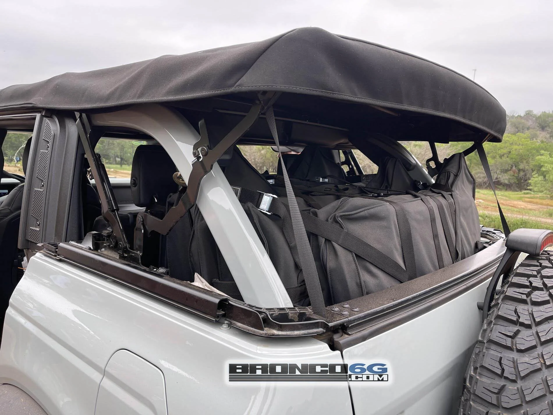 Ford Bronco My experience from Bronco Off-Roadeo Austin dealer preview, with pics & videos 2021 Bronco with doors off, bagged and stored in cargo area