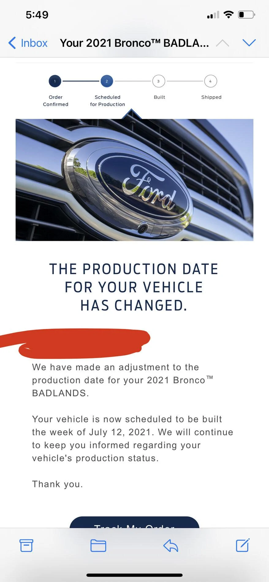 Ford Bronco THE my Bronco production build date has been DELAYED / MOVED BACK thread 901B6189-5656-4266-931F-447753058D61