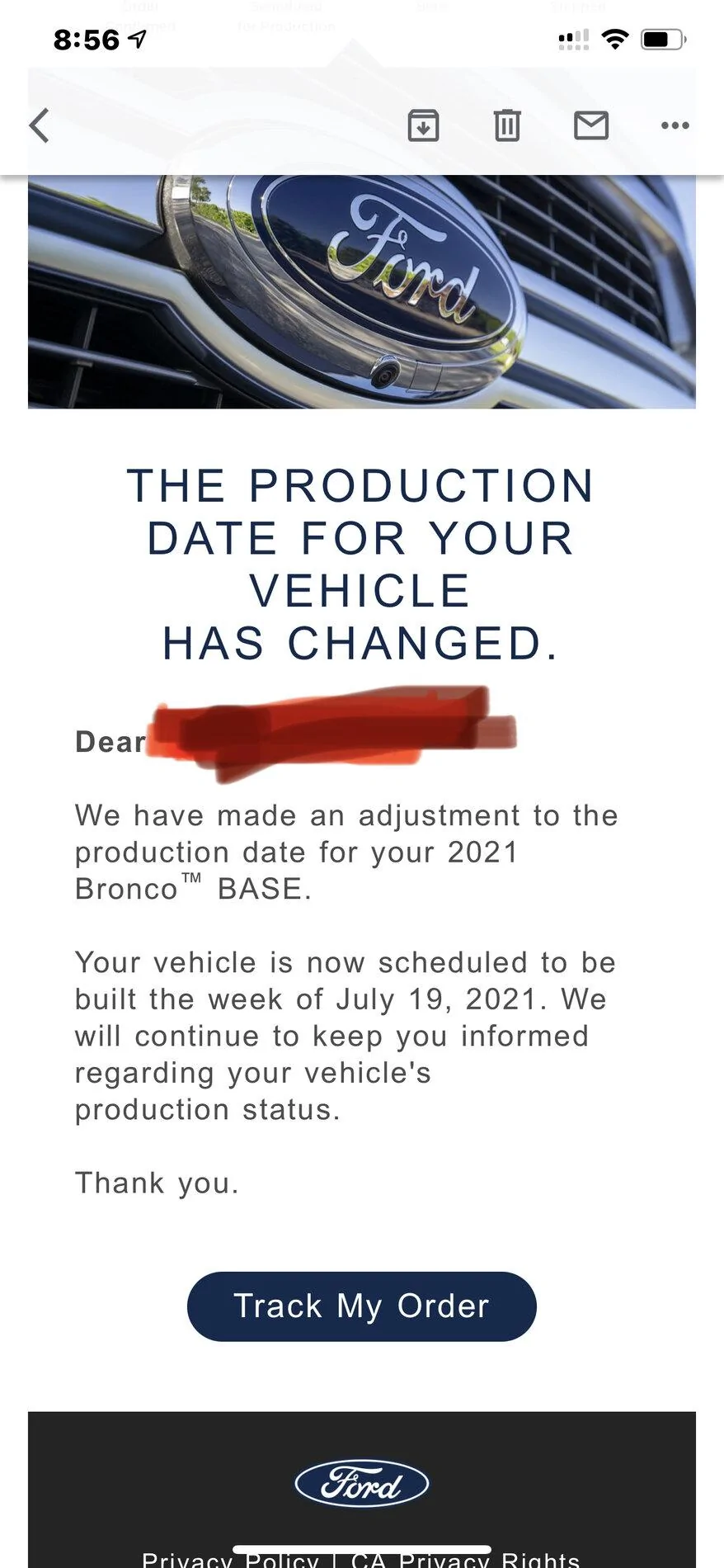 Ford Bronco THE my Bronco production build date has been DELAYED / MOVED BACK thread 79E45F34-4EF6-4B0D-B04D-059E0089A2F0